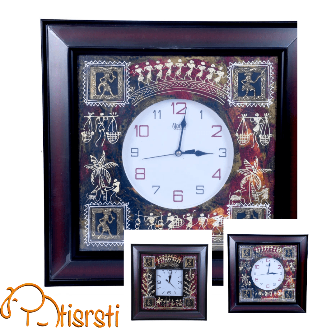 Atisrsti brings Odisha saura art painted handcrafted wall clock