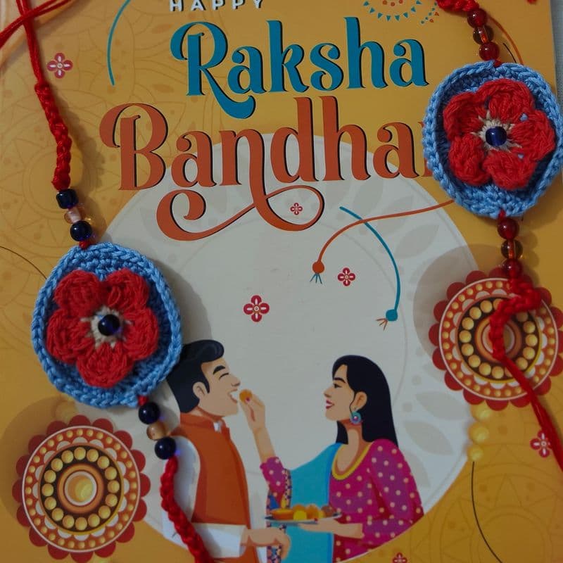 crochet bhaibhabhi rakhi set-gitagged-narsapur rakhi-handmade